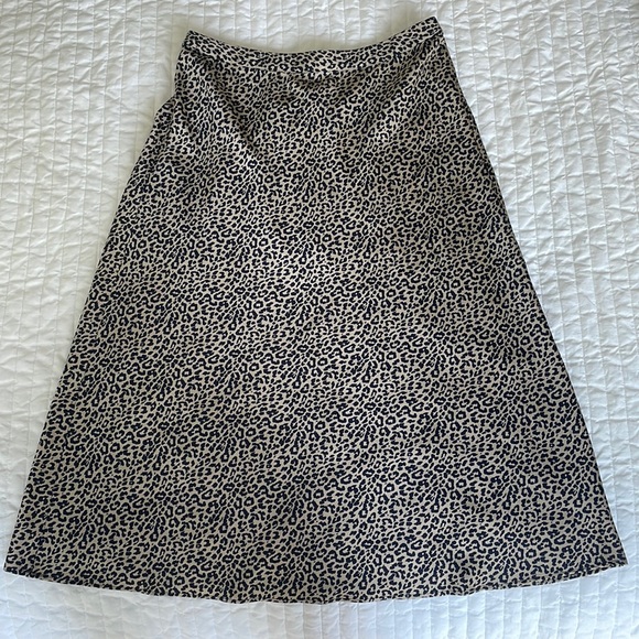 J. Crew Dresses & Skirts - Leopard Print Satin Midi Skirt
